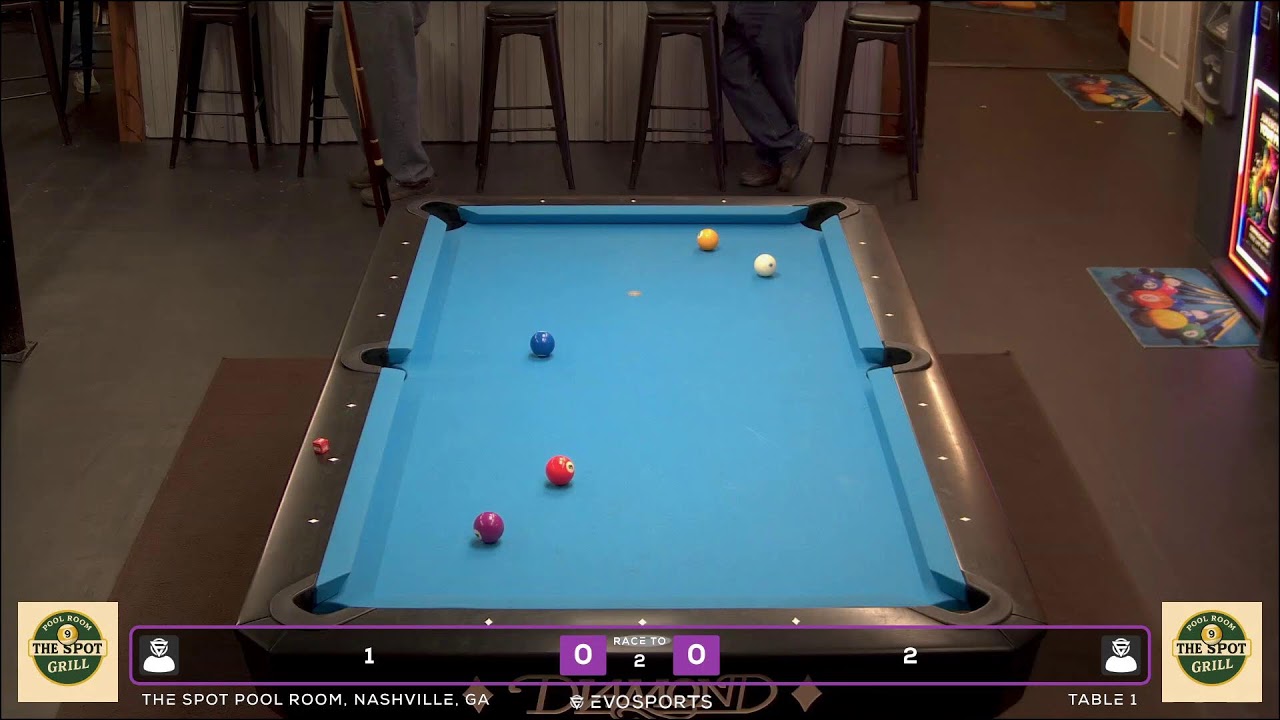 1 vs 2 - THE SPOT POOL ROOM - TABLE 1 | EvoSports