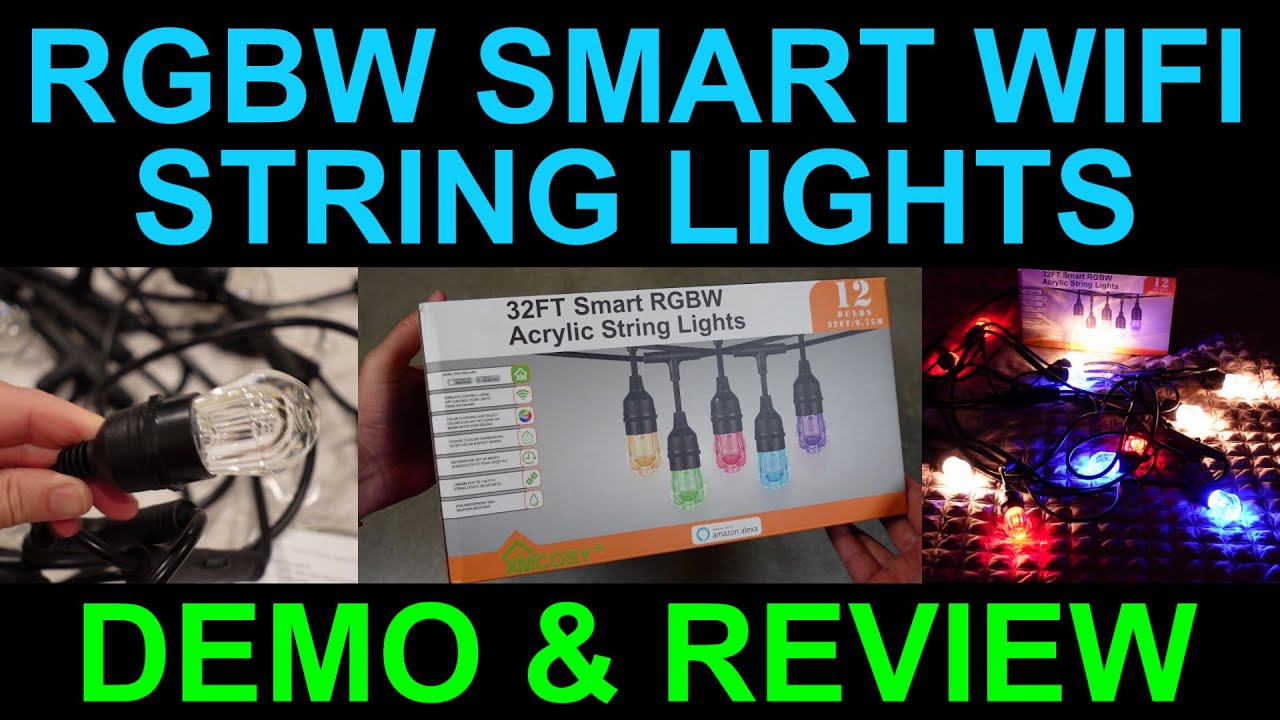 Smart Wi-Fi RGBW Outdoor Acrylic String Lights by XMCOSY Demo and Review