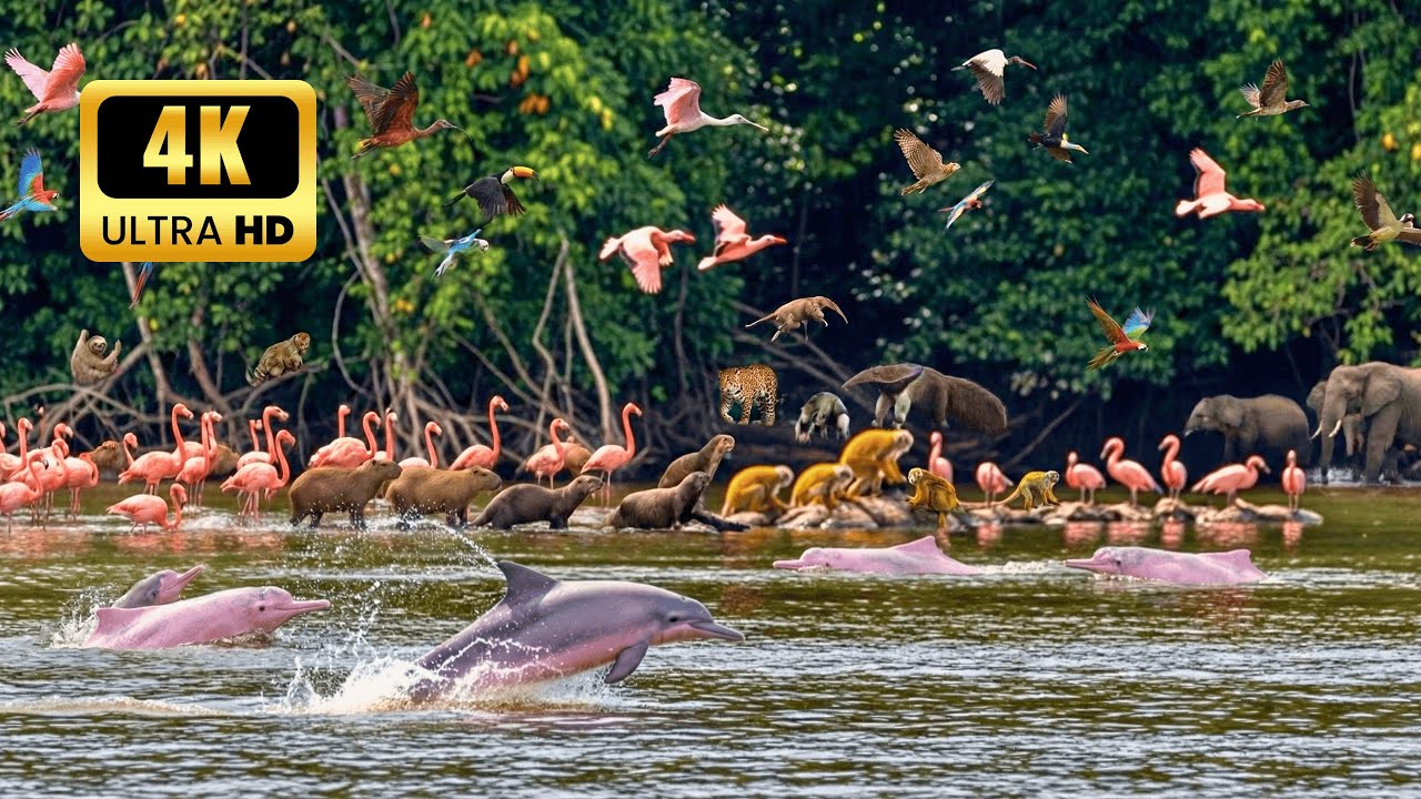 1 HOUR Amazon Rainforest Walk: Real Wildlife ASMR (4K)