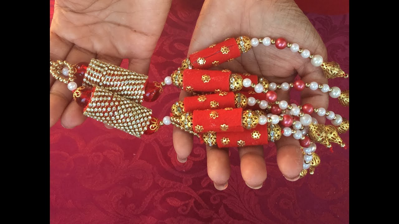 LATKAN MAKING USING EMPTY THREAD ROLL AND BEAD CAP /D-I-Y LATKAN PROJECT