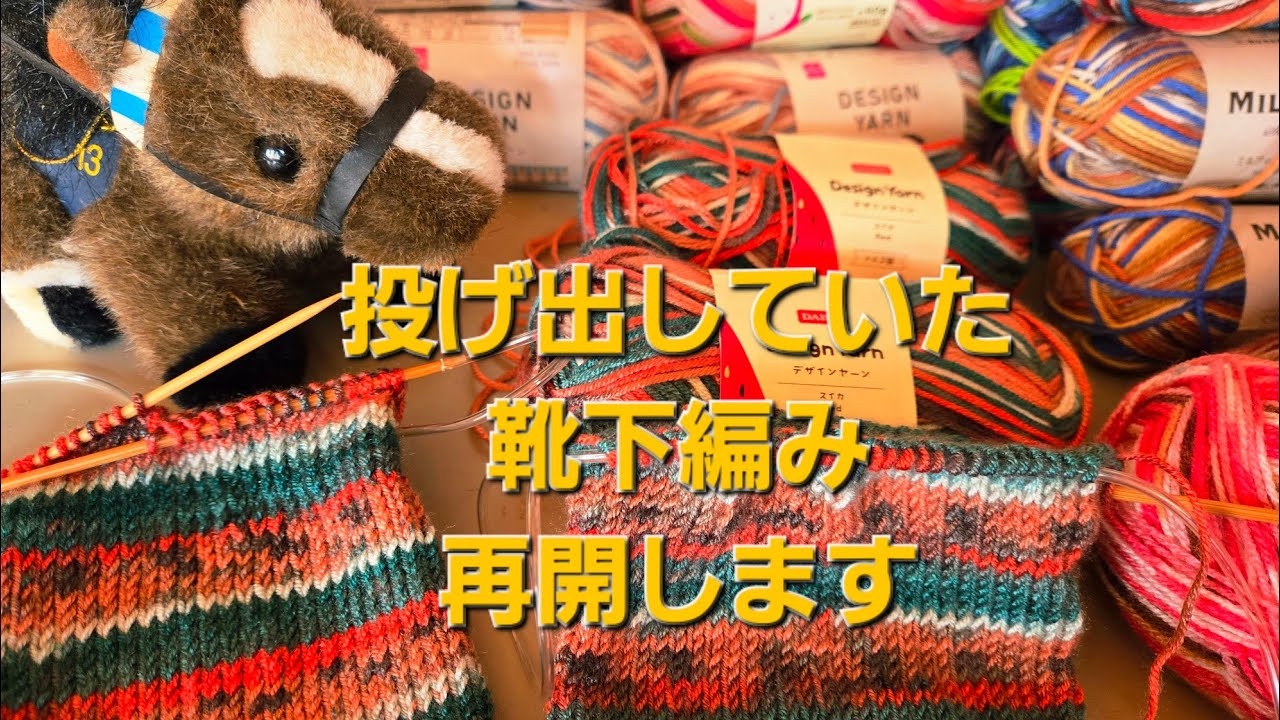 コツコツとハンドメイド【投げ出していた靴下編み再開します】handmade👐arisu #手編み #靴下編み #ハンドメイド #梅村マルティナ