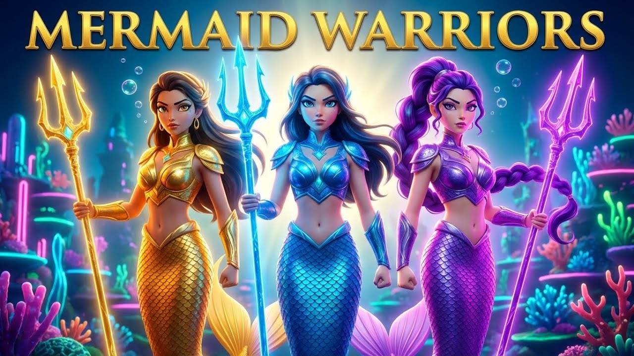 Mermaid Warriors Protect Coral City | Epic Underwater Battle Animation | 3D Fantasy Adventure