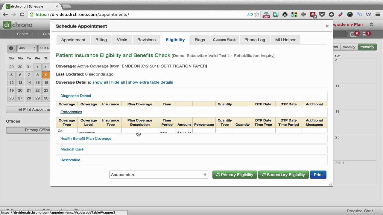 Tutorial: Insurance Patient Insurance Eligiblity and Benefits Check // drchrono EHR