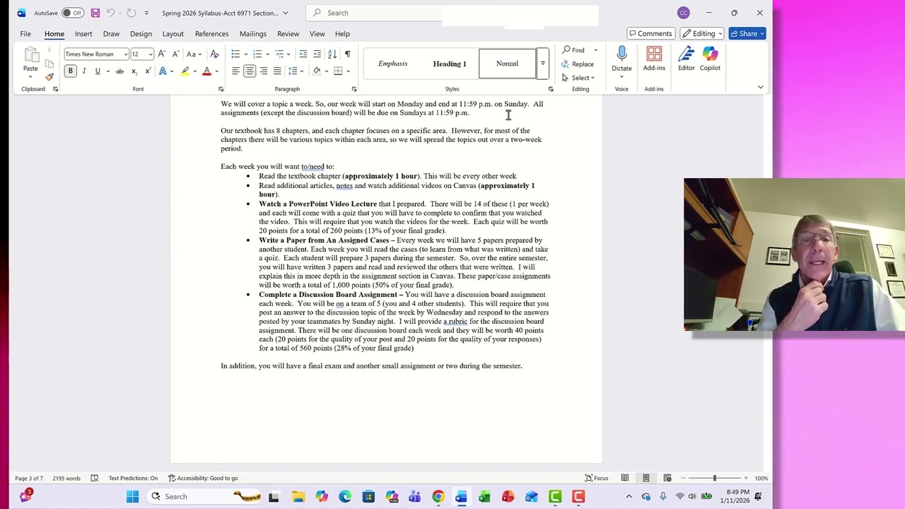 ACCT 6971 Course Overview