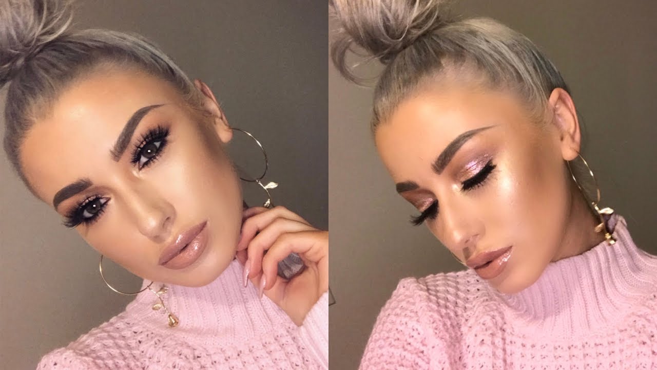 SOFT PINK SMOKEY EYE & GLOWY SKIN | lolaliner