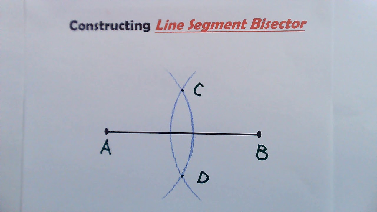 Constructing LINE SEGMENT BISECTOR