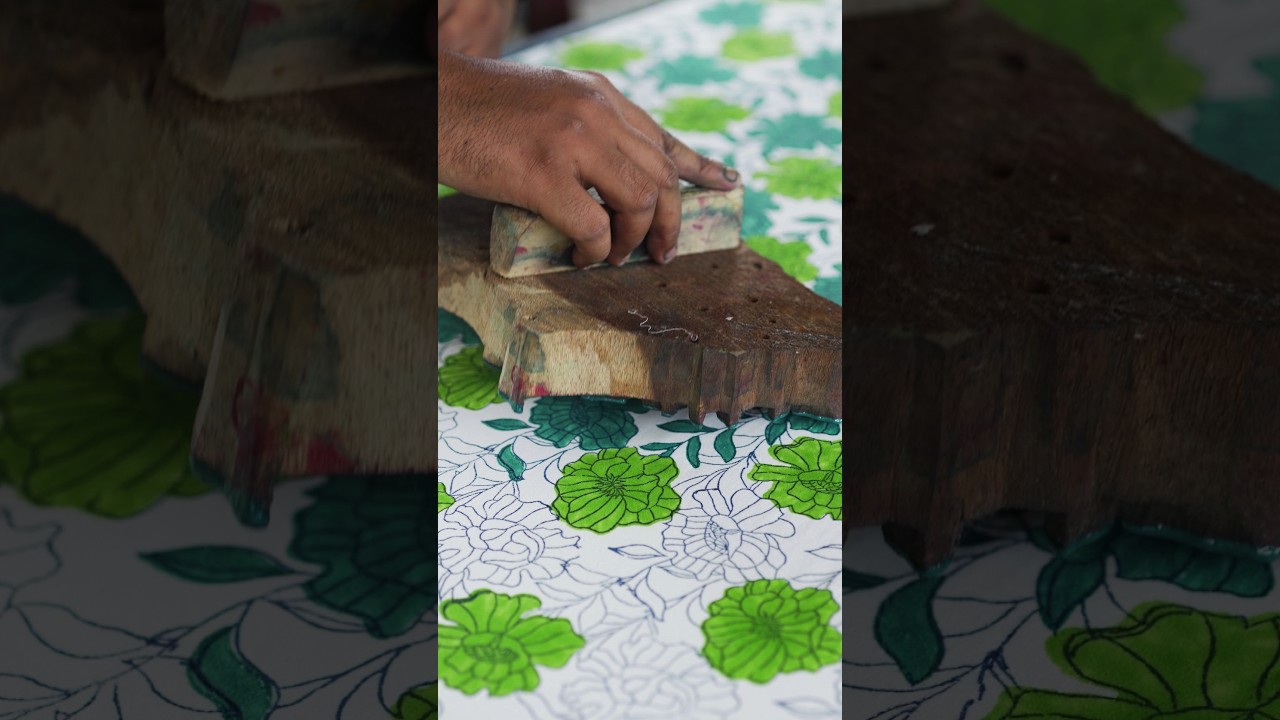 Behind The Scenes of Hand Block Printing PinklayPlay T-shirts | Handcrafted Athleisure Outfits