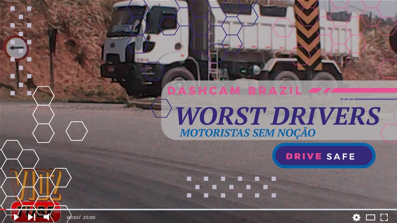 Dash Cam Brazil &bull; Worst Drivers &bull; People without attention | DashCam Brasil &bull; P&eacute;ssimos motoristas