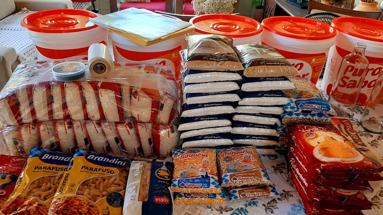 Estocando Alimentos Pra Um Ano 🛑 Comprei Muitos Baldes #armazenar #alimentos #estoque