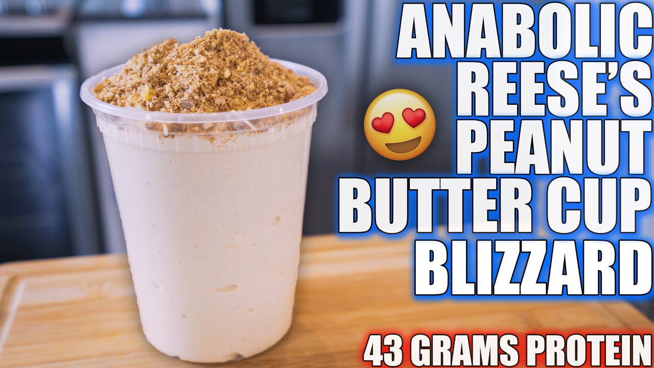 ANABOLIC REESE'S PEANUT BUTTER CUP BLIZZARD | High Protein Bodybuilding Ice Cream Recipe