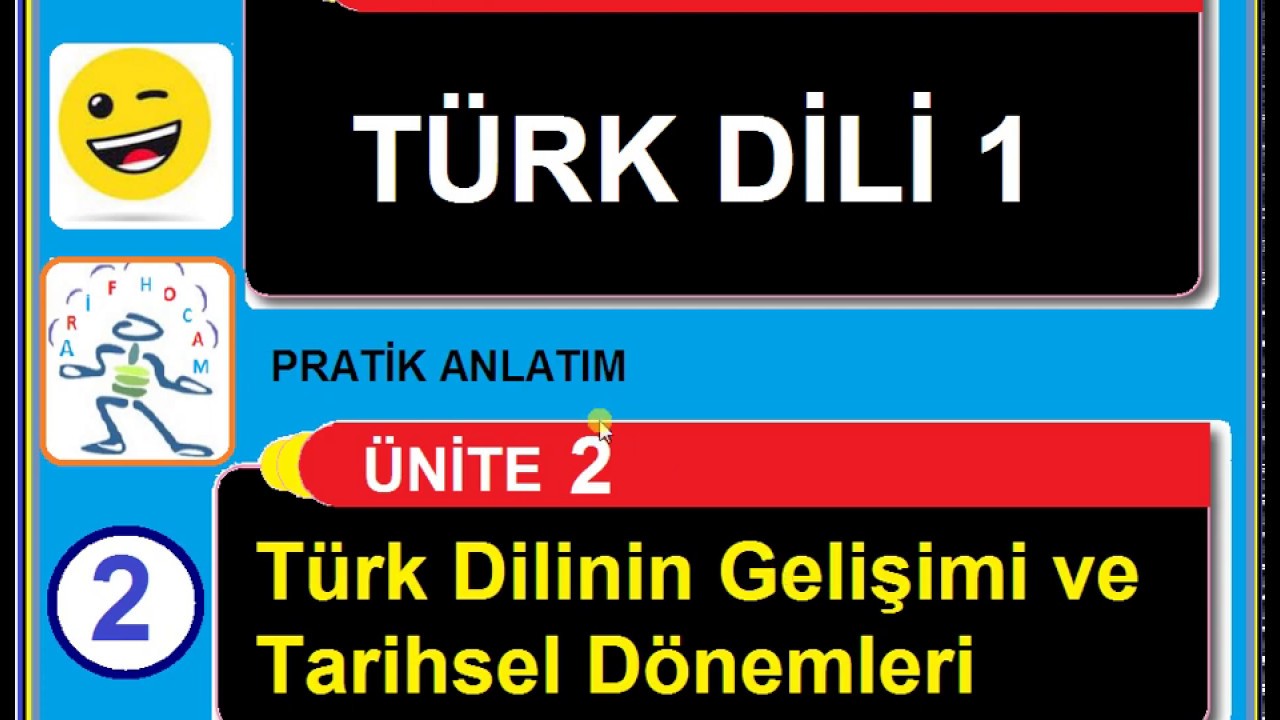 AÖF TÜRK DİLİ 1 - ÜNİTE 2 - TÜRK DİLİNİN GELİŞİMİ ve TARİHSEL DÖNEMLERİ