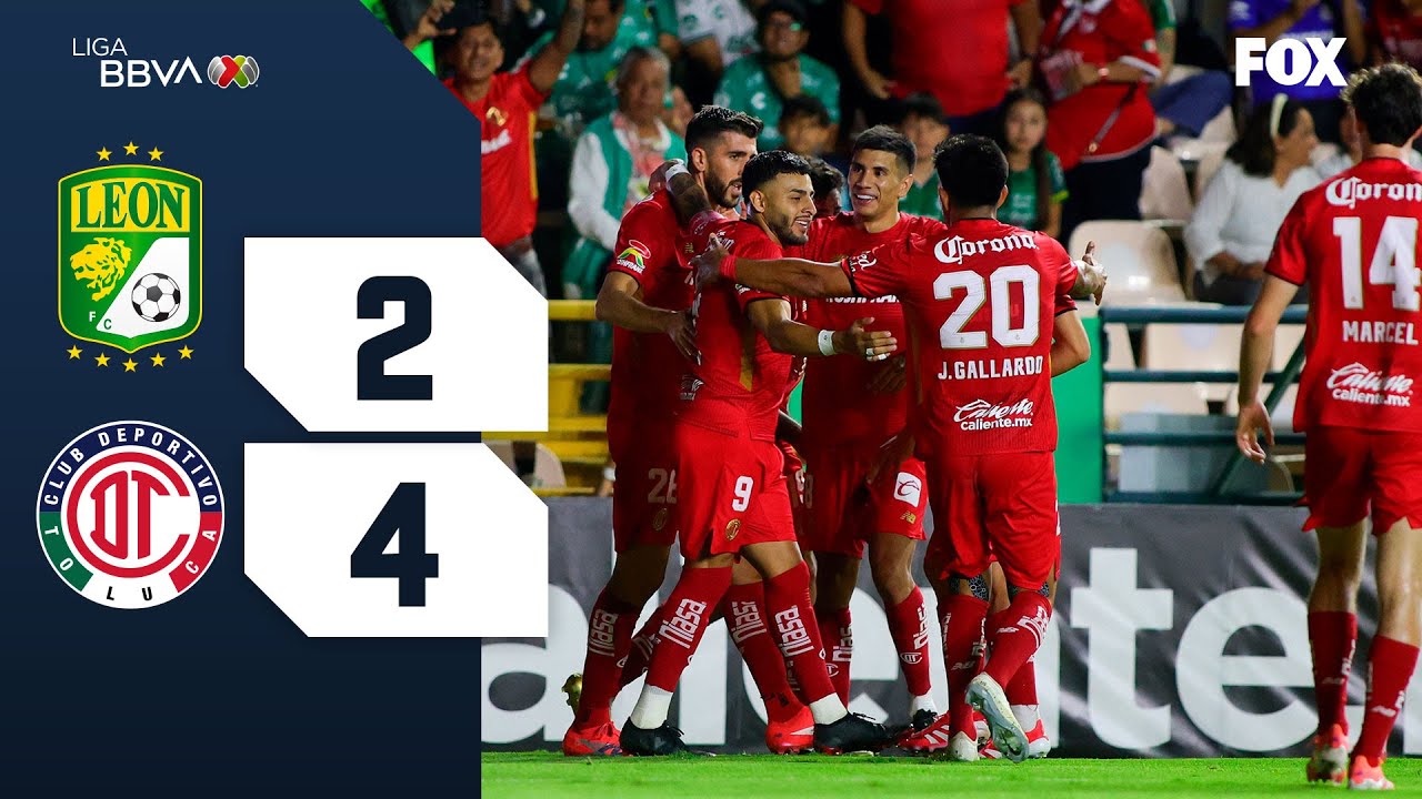LE&Oacute;N 2-4 TOLUCA | RESUMEN | LIGA MX | APERTURA 2025 | JORNADA 12