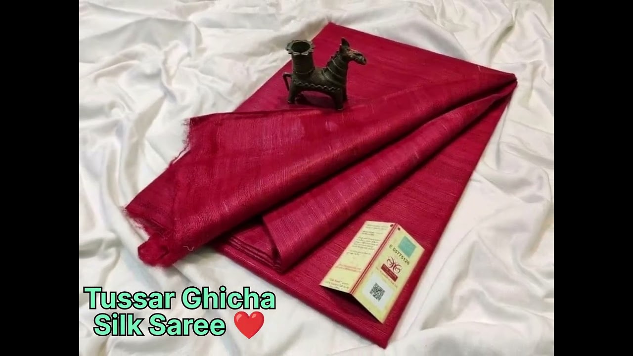 Tussar Ghicha Silk Saree With Best Fabric Contact 6204444367 For Buying ❤️