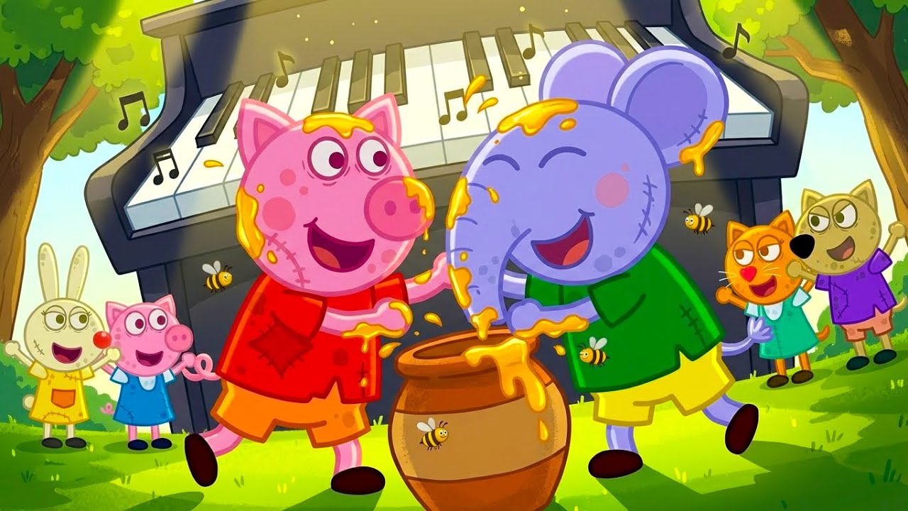 PEPPA PIG Zombie 🐷 Peppa Pig Finds a GIANT Piano! 🎹🎵 Peppa Funny Cartoon Songs