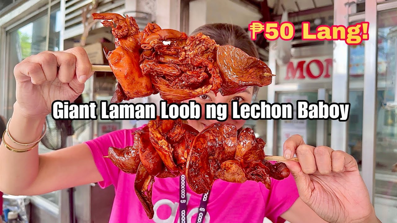 VIRAL ₱50 GIANT Inihaw Laman Loob ng LECHON Baboy sa Laloma Quezon City