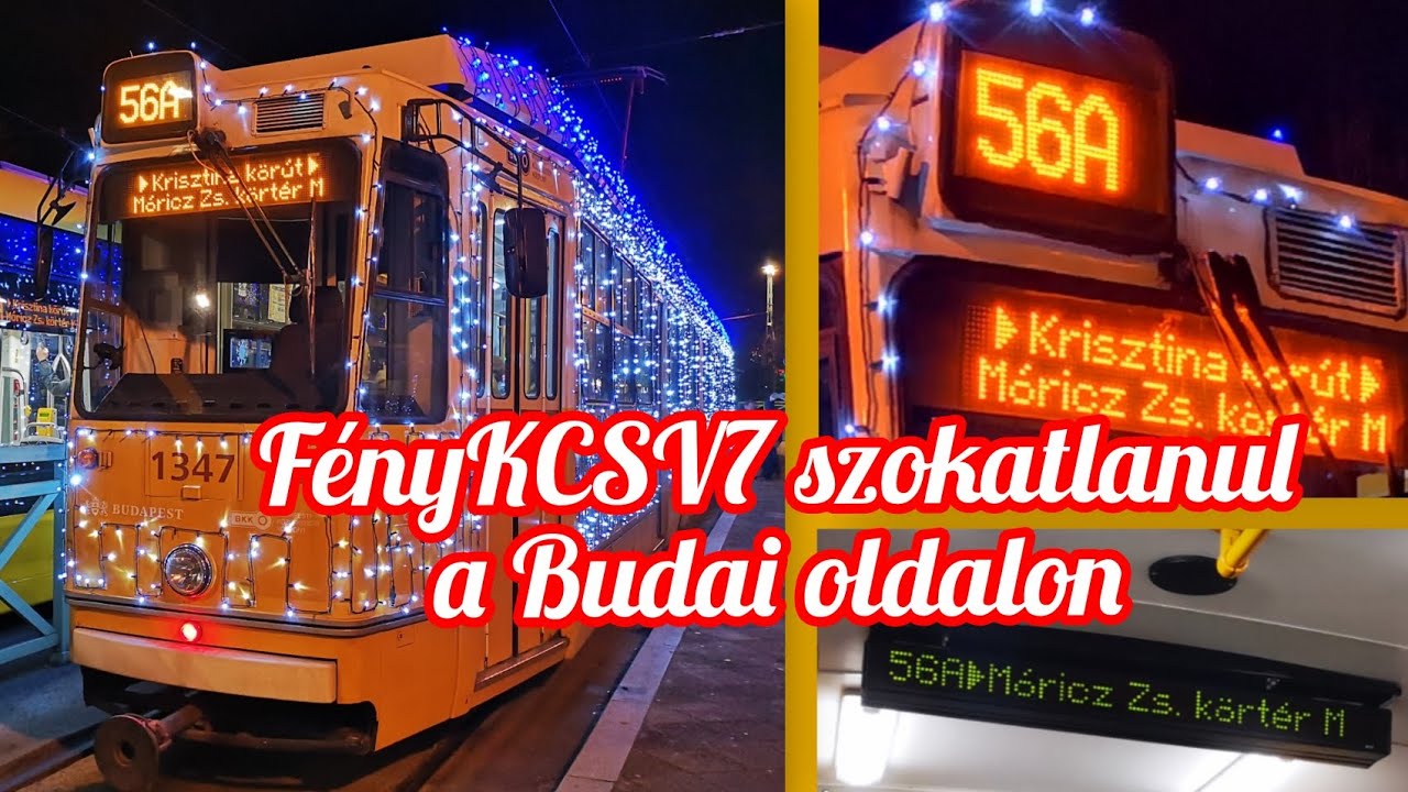 Ganz KCSV7 fényvillamos helyettesíti a meghibásodott Ganz UV-t az 56A viszonylaton