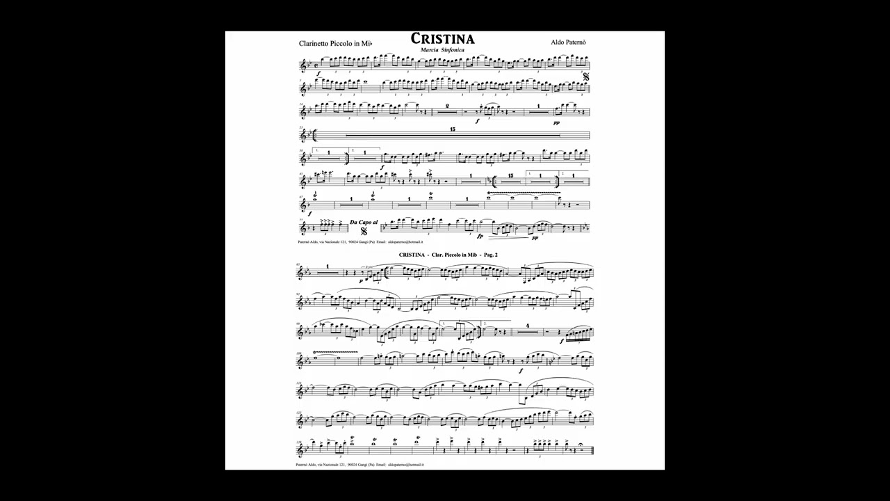 Cristina - Aldo Paternò (Marcia sinfonica)
