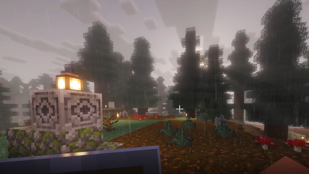 Minecraft Rainy Ambience Gameplay  Non-stop Rain