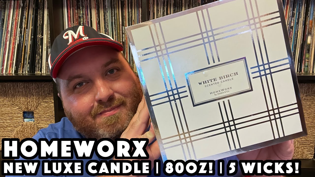 NEW Homeworx by Slatkin & Co. Luxe Candle | 80oz 5 Wicks! | Christmas in July