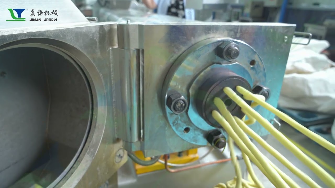 Green pea crispy snacks twin screw extruder, puffed snack production machinery