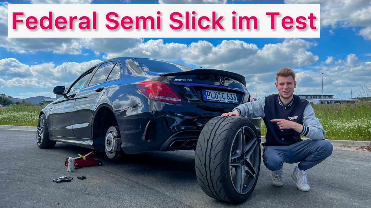 Semi Slicks im Test!! 0-100, 100-200 Messen im c63 || Federal 595 RS PRO