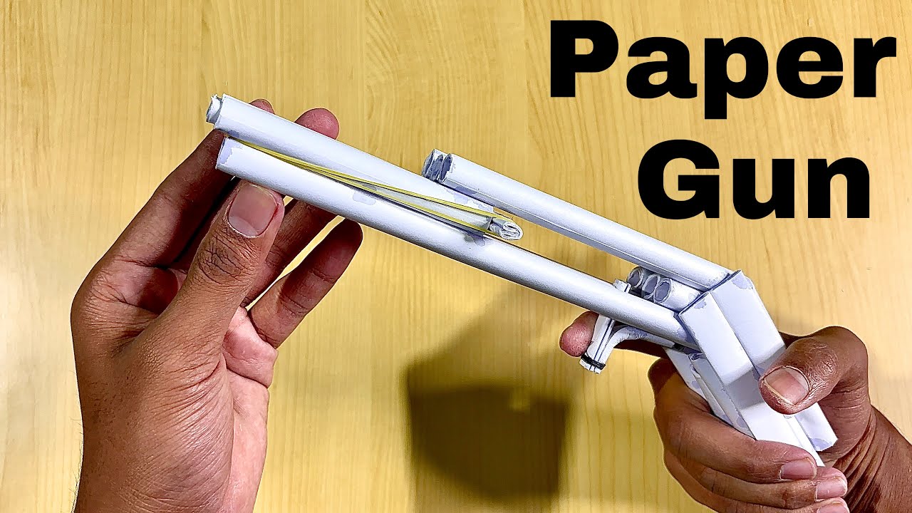 How to make paper gun || paper gun || origami double barrel shotgun