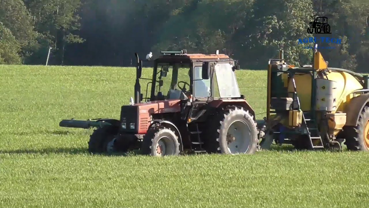 High Tech Sprayer & Low Tech Tractor | Belarus & Danfoil working