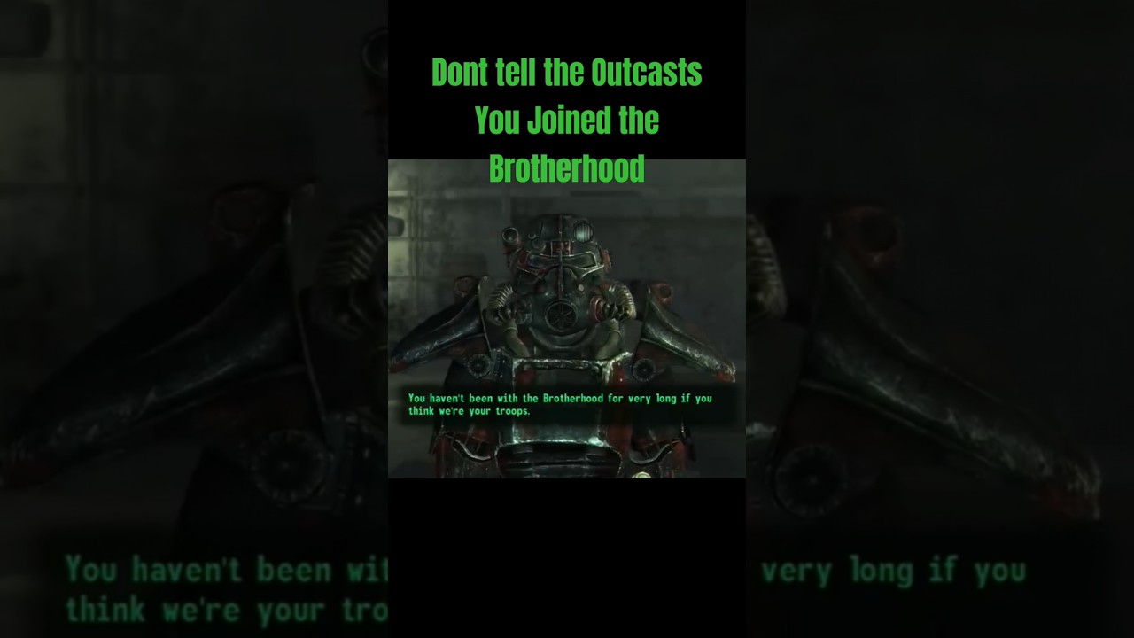 DON'T Tell The Outcasts You Joined The brotherhood!