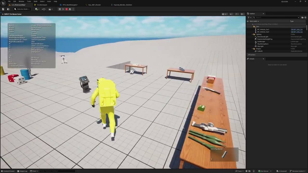 Dev Log XX | Holding a gun, Skeleton & Stuff