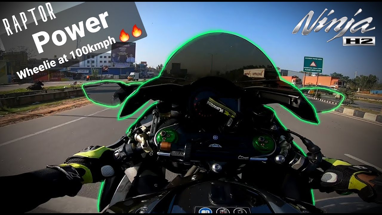 Ninja H2 FULL SPEED - FASTEST I'VE EVER BEEN || Power Wheelie ||  H2RAPTOR