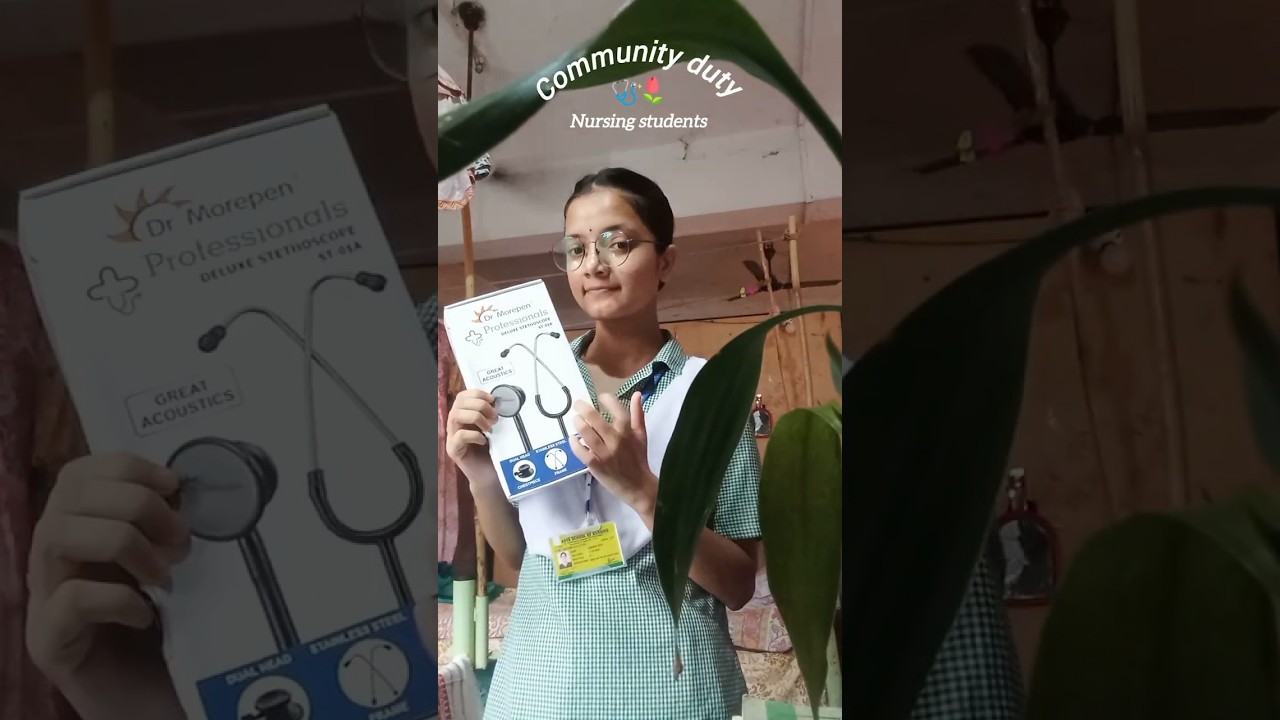 GNM 1st year community duty 🩺💗 #nursingstudent #minivlog  #shortvideo #studentnurse #viralshorts