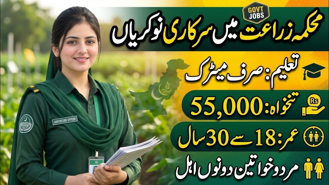 Agriculture Department Jobs 2026 | New Govt Jobs in Pakistan | Apply Now