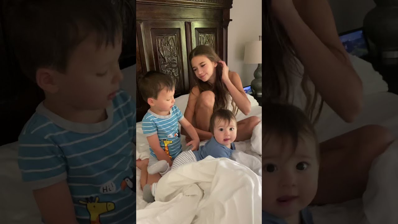How three siblings meet each other in the morning...