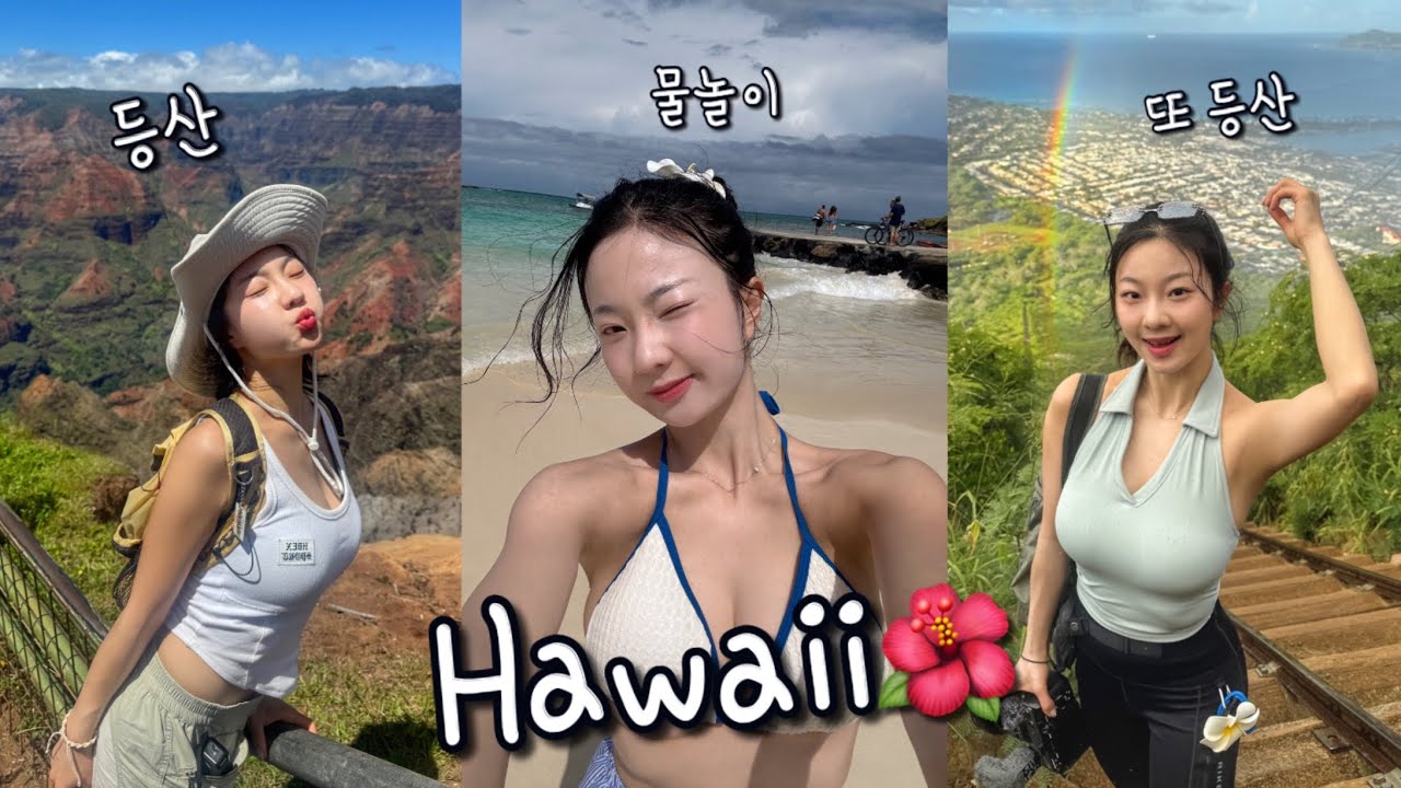누가 하와이까지 가서 등산만 해요…. 🥹 하와이 등산브이로그🌈