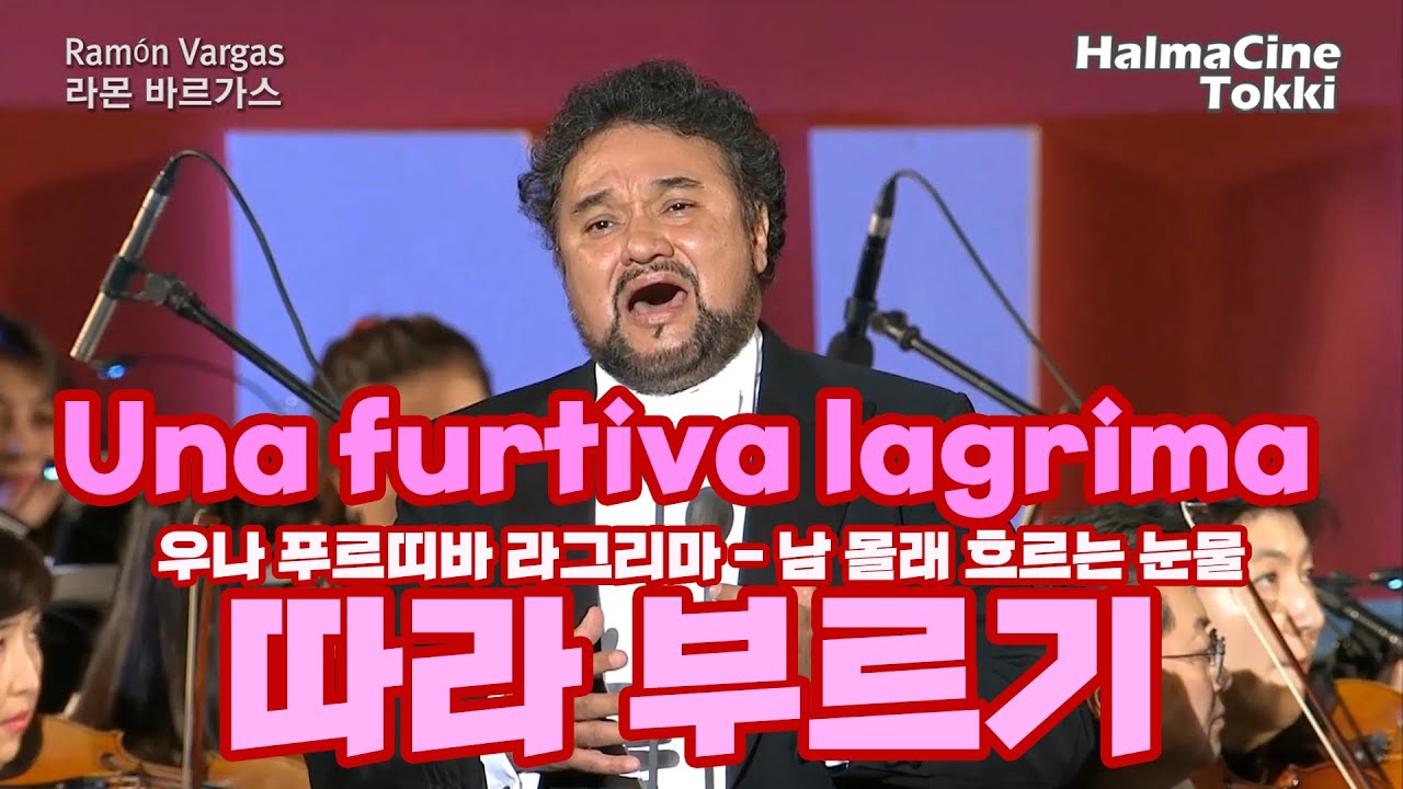 [남 몰래 흐르는 눈물] 따라부르기-한글자막-[오페라 사랑의 묘약]중 Una furtiva lagrima-라몬바르가스 Ramón Vargas & Hei-Kyung Hong 홍혜경