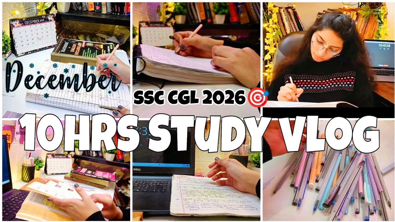 SSC STUDY VLOG: Wake Up At 5 AM Productive Self Study Routine For CGL 2026 l Prelims+ Mains