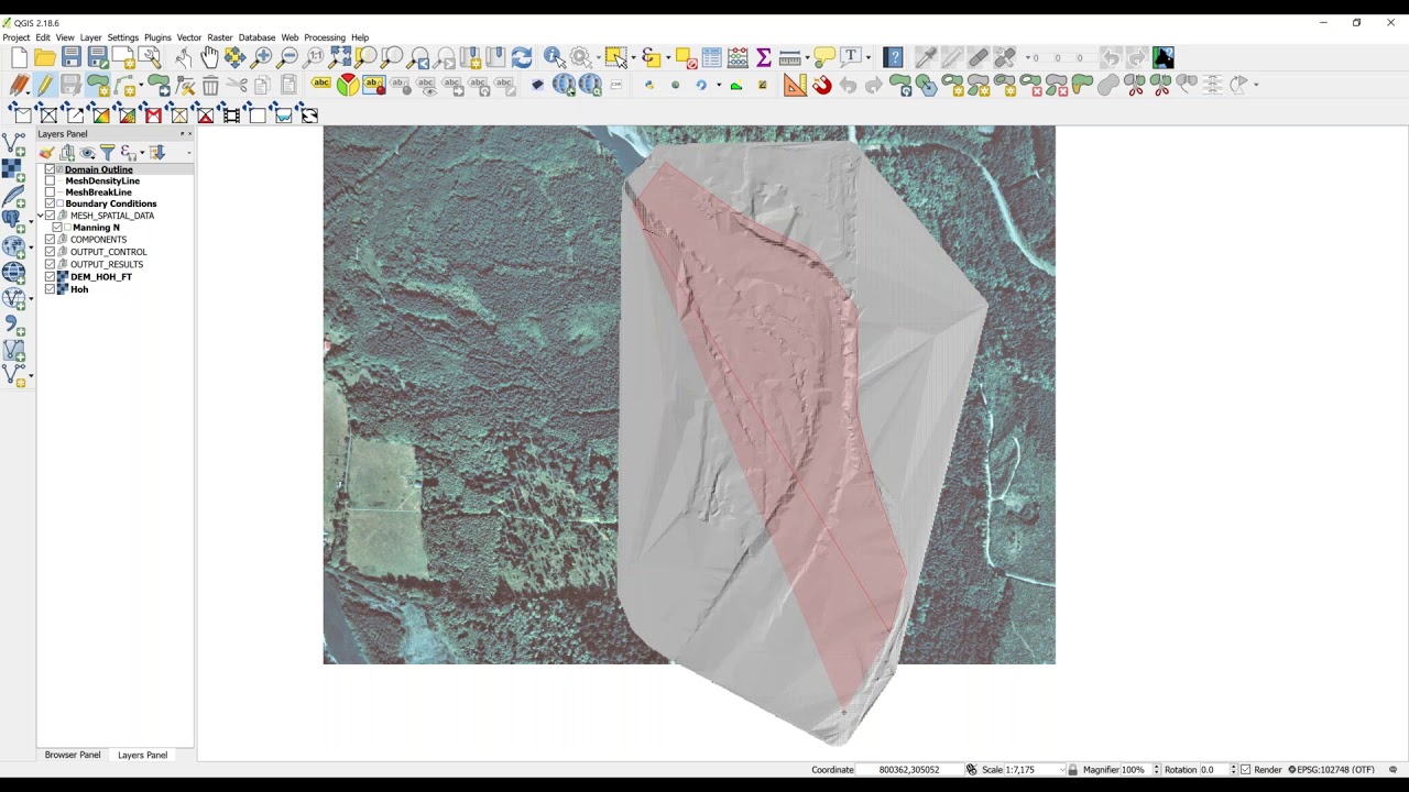 Setting up a 2D Hydraulic Model with RiverFlow2D QGIS
