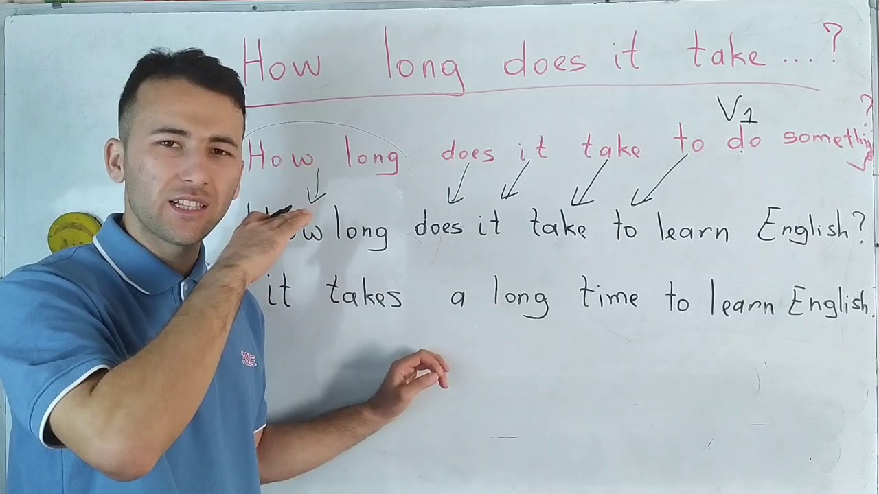 98-dars How long does it take? - Qancha vaqt oldi? Ingliz tili biz bilan o'rganing
