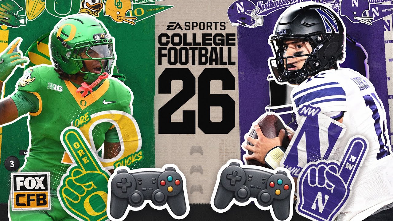 No. 4 Oregon Ducks vs. Northwestern Wildcats | Big Noon Kickoff | CFB 26 Simulation