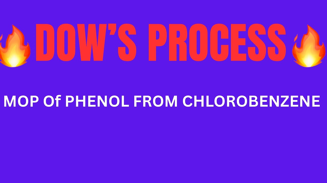 Dow's Process 🔥 ||MOP of Phenol from Chlorobenzene || #chemistry 