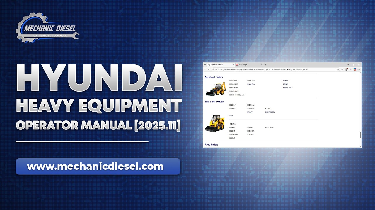 Exploration of HYUNDAI HEAVY EQUIPMENT OPERATOR MANUAL [2025.11] Software Features