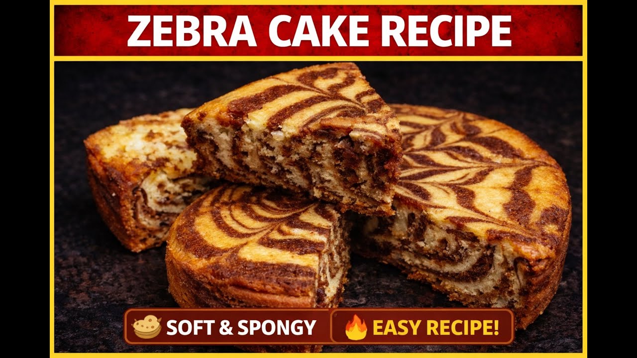ज़ेब्रा केक बेकरी जैसा डिज़ाइन बिना ओवन बिना अंडा | Zebra Cake Recipe | Zebra Cake Banane ka Tarika