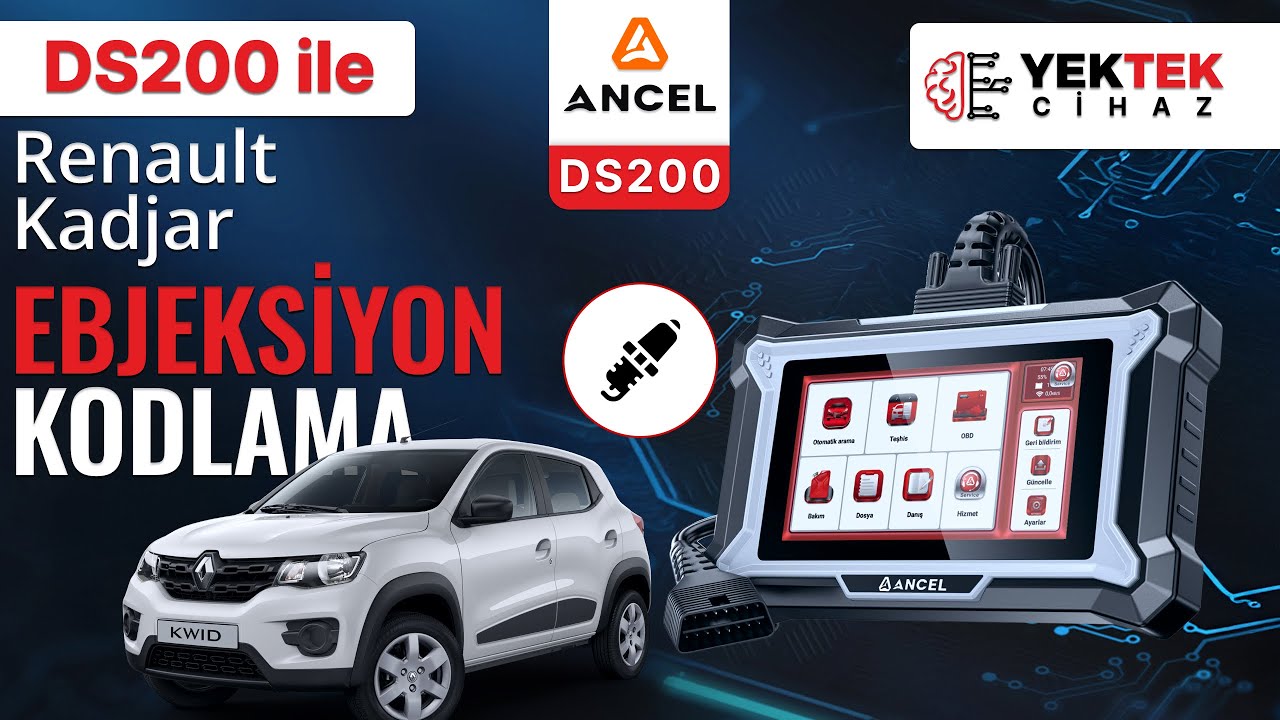 Renault Kadjar Enjektör Kodlama | Ancel DS200 ile Enjeksiyon Kodu Yazma