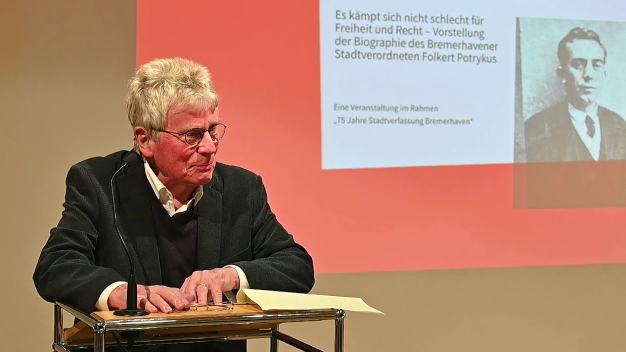 75 Jahre Stadtverfassung: “Folkert Potrykus: Nie kämpft es sich schlecht für Freiheit und Recht“
