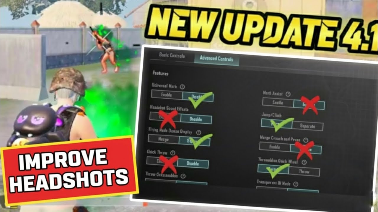 New Update 4.1 Best Settings & Sensitivity to Improve Headshots | PUBG MOBILE / BGMI