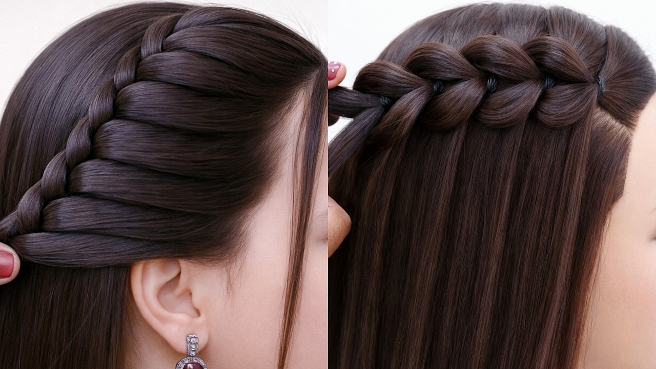 Beautiful Easy Hairstyle - Unique Hairstyle For Girls | Braid Hairstyle | Hairstyle For Wedding