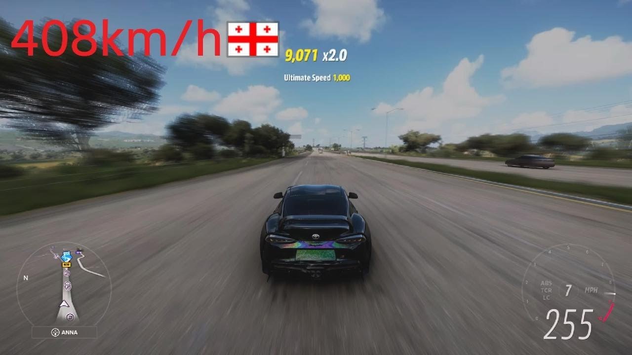 408km/h supra max speed 4K