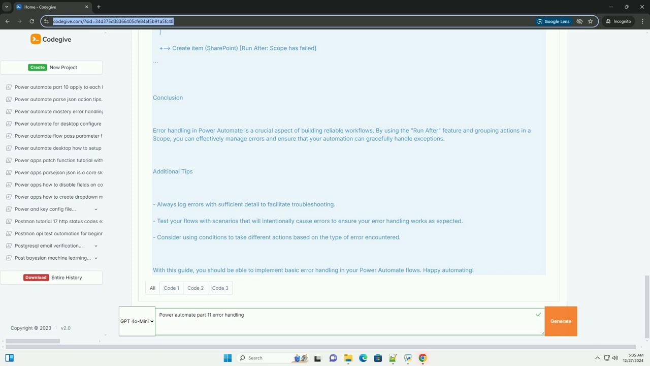 power automate part 11 error handling
