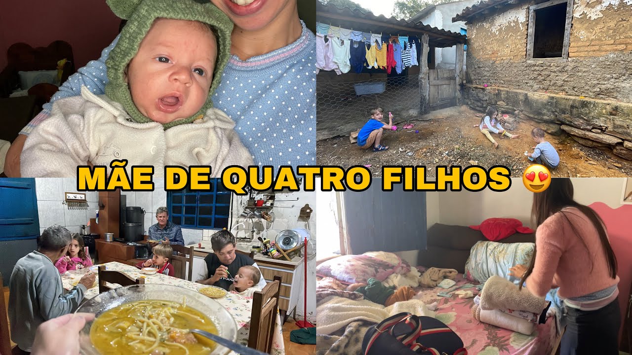 UM DIA NA MINHA VIDA M&Atilde;E DE 4 FILHOS MORANDO NA RO&Ccedil;A