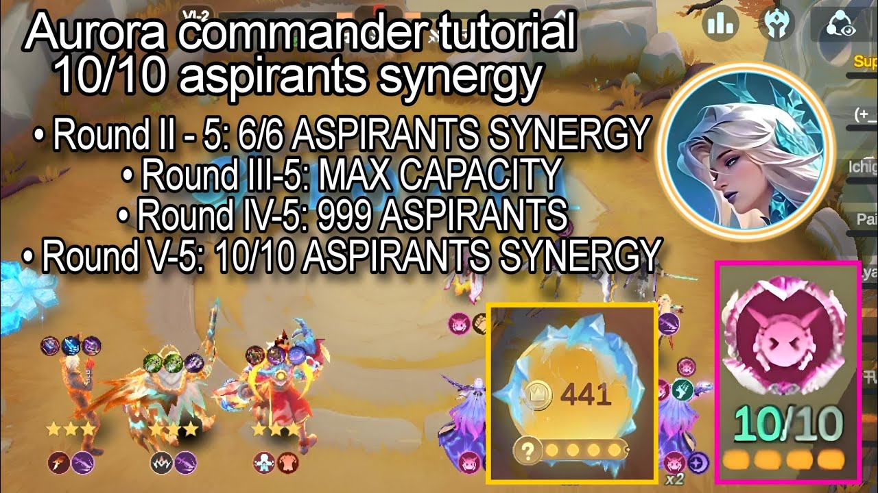 AURORA COMMANDER TUTORIAL | 10/10 ASPIRANTS SYNERGY‼️MAGIC CHESS GO GO 2026 